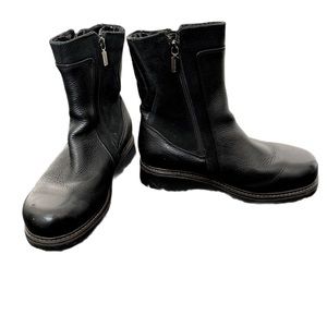 Blondo leather and shearling zipped winter boot size 8.5